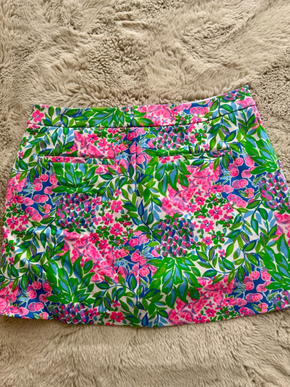 Lily Pulitzer Bright Floral Mini Skirt in Pink, Green & Blue - Picture 5 of 8